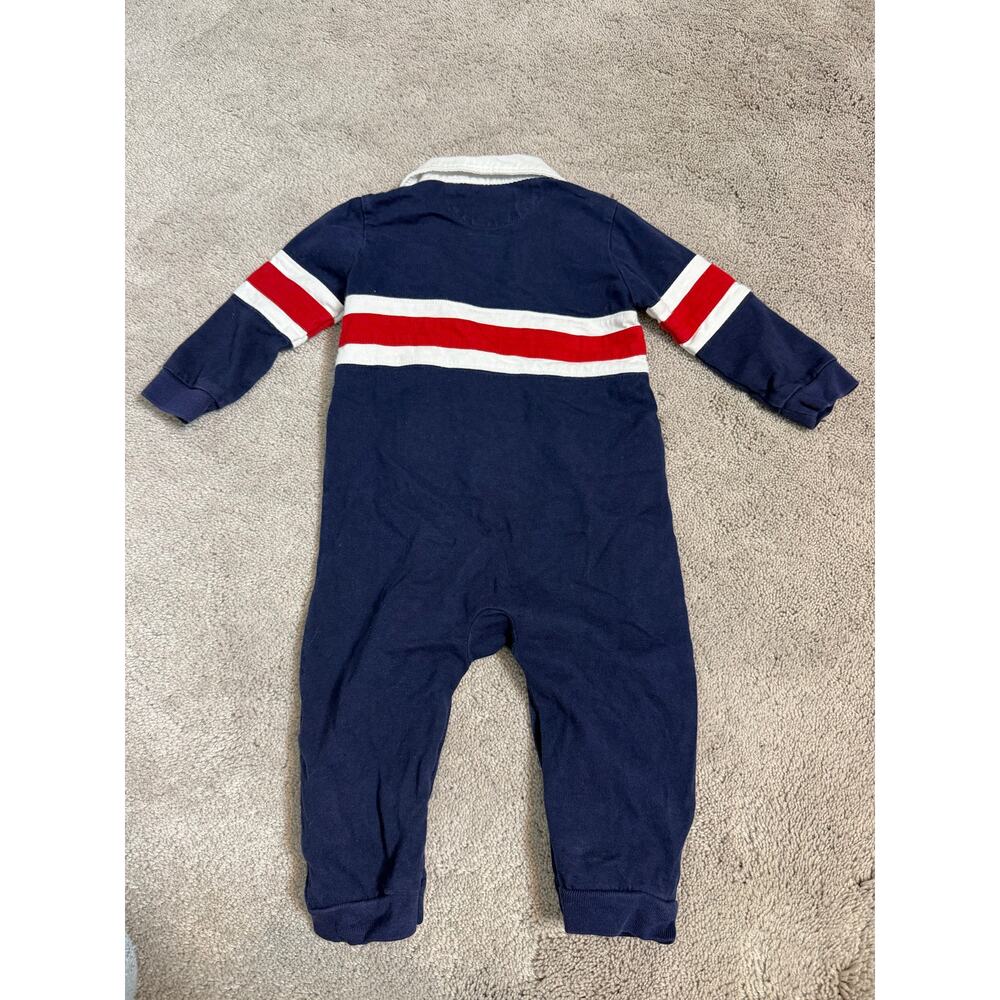 Polo Ralph Lauren 9 mo Boys Polo Jumpsuit One Piece Navy Blue - Picture 5 of 5
